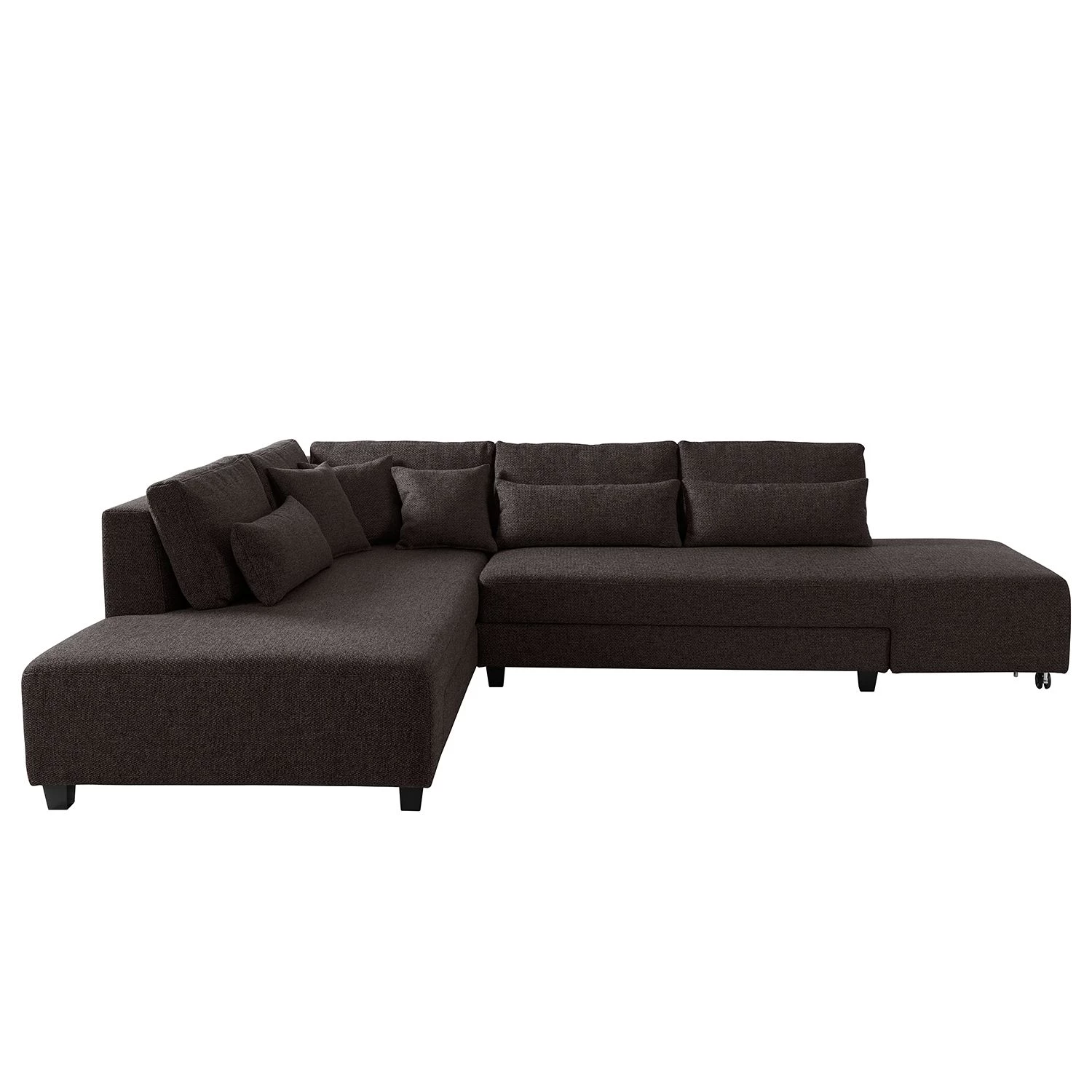 Fredriks Canapé d'angle Apex - Tissu - Marron-noir - Méridienne longue à gauche (vue de face) 11 Fredriks Canapé d'angle Apex - Tissu - Marron-noir - Méridienne longue à gauche (vue de face) – Image 11