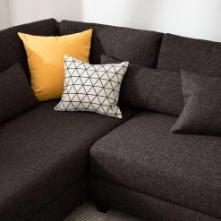 Fredriks Canapé d'angle Apex - Tissu - Marron-noir - Méridienne longue à gauche (vue de face) 36 Fredriks Canapé d'angle Apex - Tissu - Marron-noir - Méridienne longue à gauche (vue de face) -Canapés Soldes Magasin 1000119946 150 GALLERYIMAGES P000000001000119946