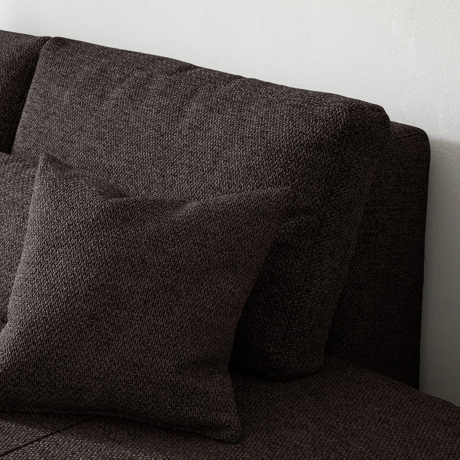 Fredriks Canapé d'angle Apex - Tissu - Marron-noir - Méridienne longue à gauche (vue de face) 17 Fredriks Canapé d'angle Apex - Tissu - Marron-noir - Méridienne longue à gauche (vue de face) – Image 17