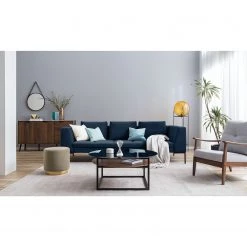 Studio Copenhagen Canapé Madison (3-Sitzer) - Velours Shyla: Bleu foncé -Canapés Soldes Magasin 1000120244 190430 14140300015 MOOD GALLERYIMAGES P000000001000120244 mood