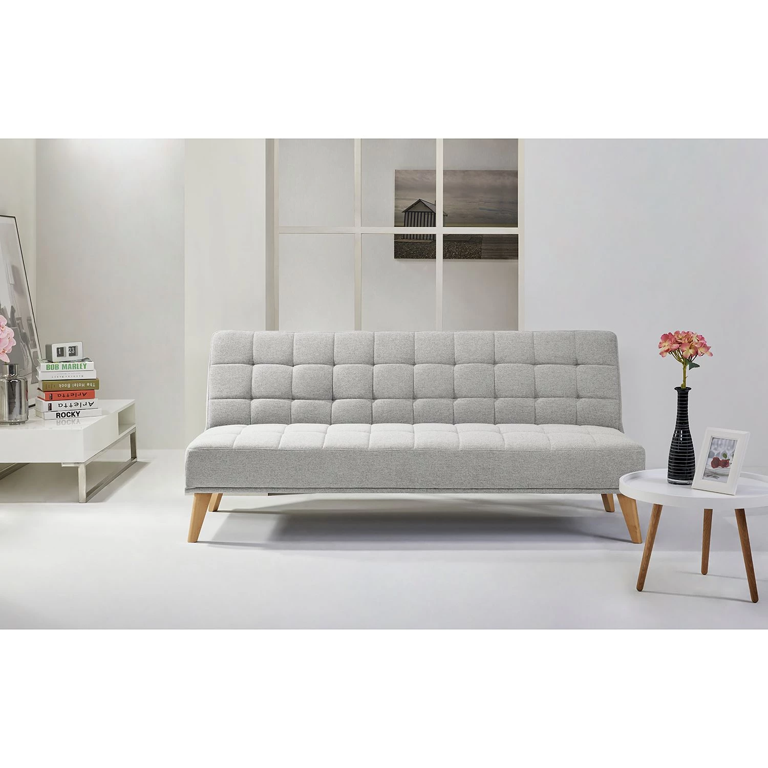 Mørteens Canapé convertible Caribe - Feutre - Feutre Blix: Gris clair 4 Mørteens Canapé convertible Caribe - Feutre - Feutre Blix: Gris clair – Image 4