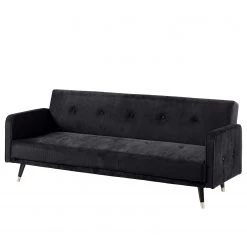 Jack & Alice Canapé convertible Daru I - Velours - Noir