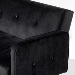 Jack & Alice Canapé convertible Daru I - Velours - Noir 26 Jack & Alice Canapé convertible Daru I - Velours - Noir -Canapés Soldes Magasin 1000126931 200512 17232900015 DETAILS P000000001000126931