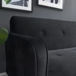 Jack & Alice Canapé convertible Daru I - Velours - Noir 34 Jack & Alice Canapé convertible Daru I - Velours - Noir -Canapés Soldes Magasin 1000126931 200514 12275800013 DETAILS P000000001000126931