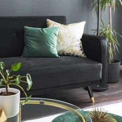 Jack & Alice Canapé convertible Daru I - Velours - Noir 35 Jack & Alice Canapé convertible Daru I - Velours - Noir -Canapés Soldes Magasin 1000126931 200514 12275900014 DETAILS P000000001000126931