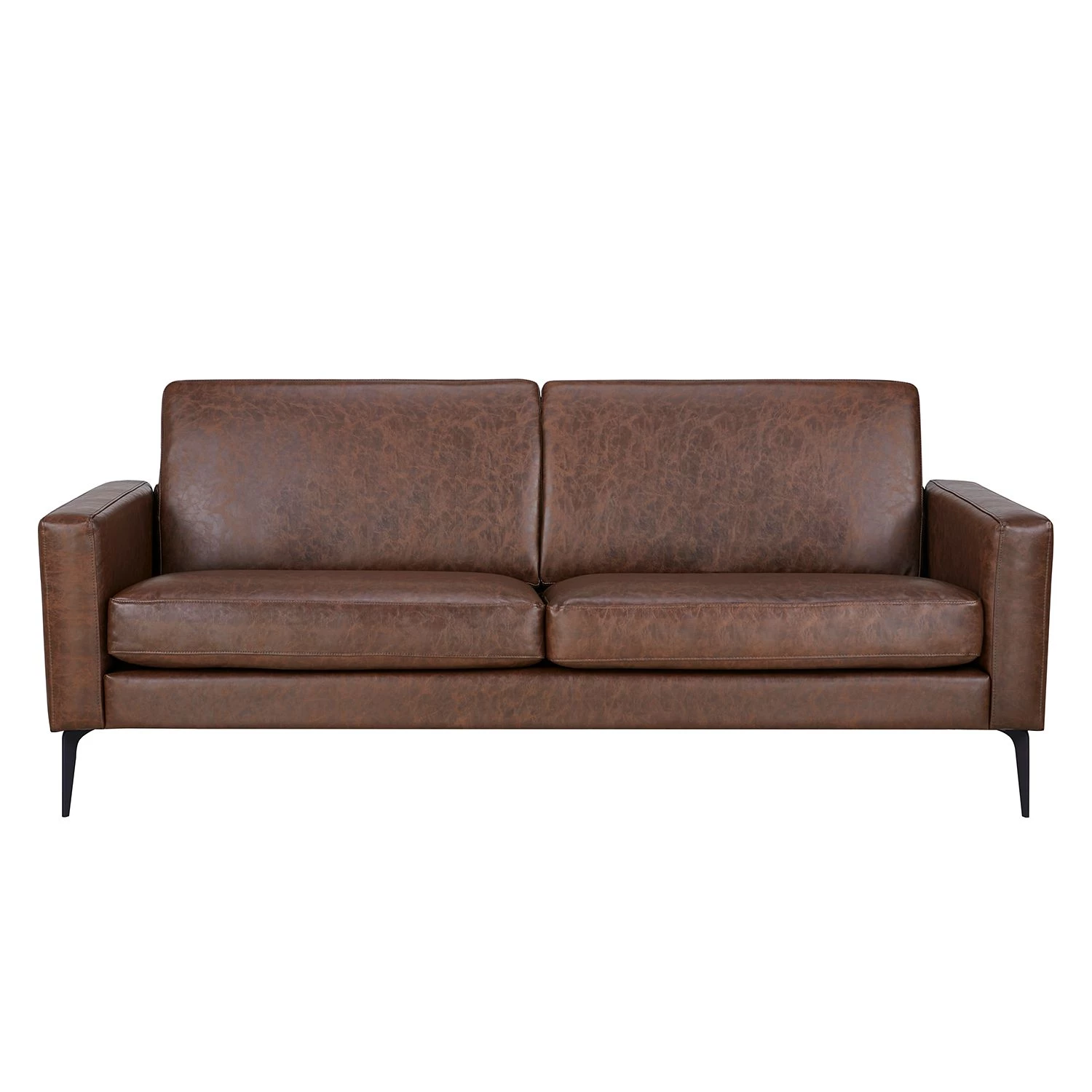 Ars manufacti Canapé Crove (3 places) - Imitation cuir - Marron 3 Ars manufacti Canapé Crove (3 places) - Imitation cuir - Marron – Image 3