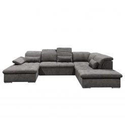 Fredriks Canapé panoramique San Benito - Microfibre Ranu: Gris minéral - Méridienne courte à gauche / longue à droite (vue de face) -Canapés Soldes Magasin 1000127680 180820 132106798 GALLERYIMAGES P000000001000127680