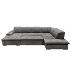 Fredriks Canapé panoramique San Benito - Microfibre Ranu: Gris minéral - Méridienne courte à gauche / longue à droite (vue de face) -Canapés Soldes Magasin 1000127680 180820 132106799 GALLERYIMAGES P000000001000127680