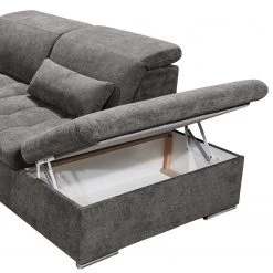 Fredriks Canapé panoramique San Benito - Microfibre Ranu: Gris minéral - Méridienne courte à gauche / longue à droite (vue de face) -Canapés Soldes Magasin 1000127680 180820 132107802 GALLERYIMAGES P000000001000127680