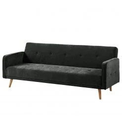 Jack & Alice Canapé convertible Daru - Velours - Velours Niks: Ardoise