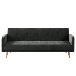 Jack & Alice Canapé convertible Daru - Velours - Velours Niks: Ardoise -Canapés Soldes Magasin 1000127757 200514 14352000039 DETAILS P000000001000127757