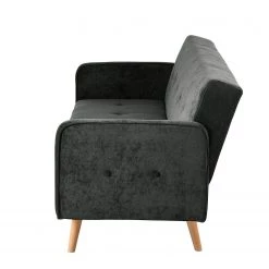 Jack & Alice Canapé convertible Daru - Velours - Velours Niks: Ardoise -Canapés Soldes Magasin 1000127757 200514 14352000040 DETAILS P000000001000127757