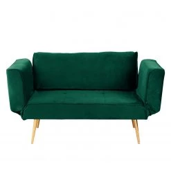 Jack & Alice Canapé convertible Behram II - Velours - Vert foncé -Canapés Soldes Magasin 1000127857 190110 15522200111 GALLERYIMAGES P000000001000127857