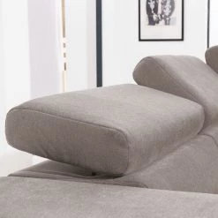 Loftscape Canapé d'angle Masaya - Microfibre Enza: Cappuccino - Méridienne longue à droite (vue de face) - Sans fonction couchage -Canapés Soldes Magasin 1000128327 180809 143032133 GALLERYIMAGES P000000001000128327