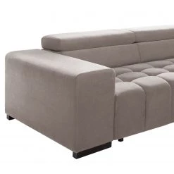 Loftscape Canapé d'angle Masaya - Microfibre Enza: Cappuccino - Méridienne longue à droite (vue de face) - Sans fonction couchage -Canapés Soldes Magasin 1000128327 180809 143032134 GALLERYIMAGES P000000001000128327