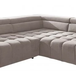 Loftscape Canapé d'angle Masaya - Microfibre Enza: Cappuccino - Méridienne longue à droite (vue de face) - Sans fonction couchage -Canapés Soldes Magasin 1000128327 180809 143032135 GALLERYIMAGES P000000001000128327