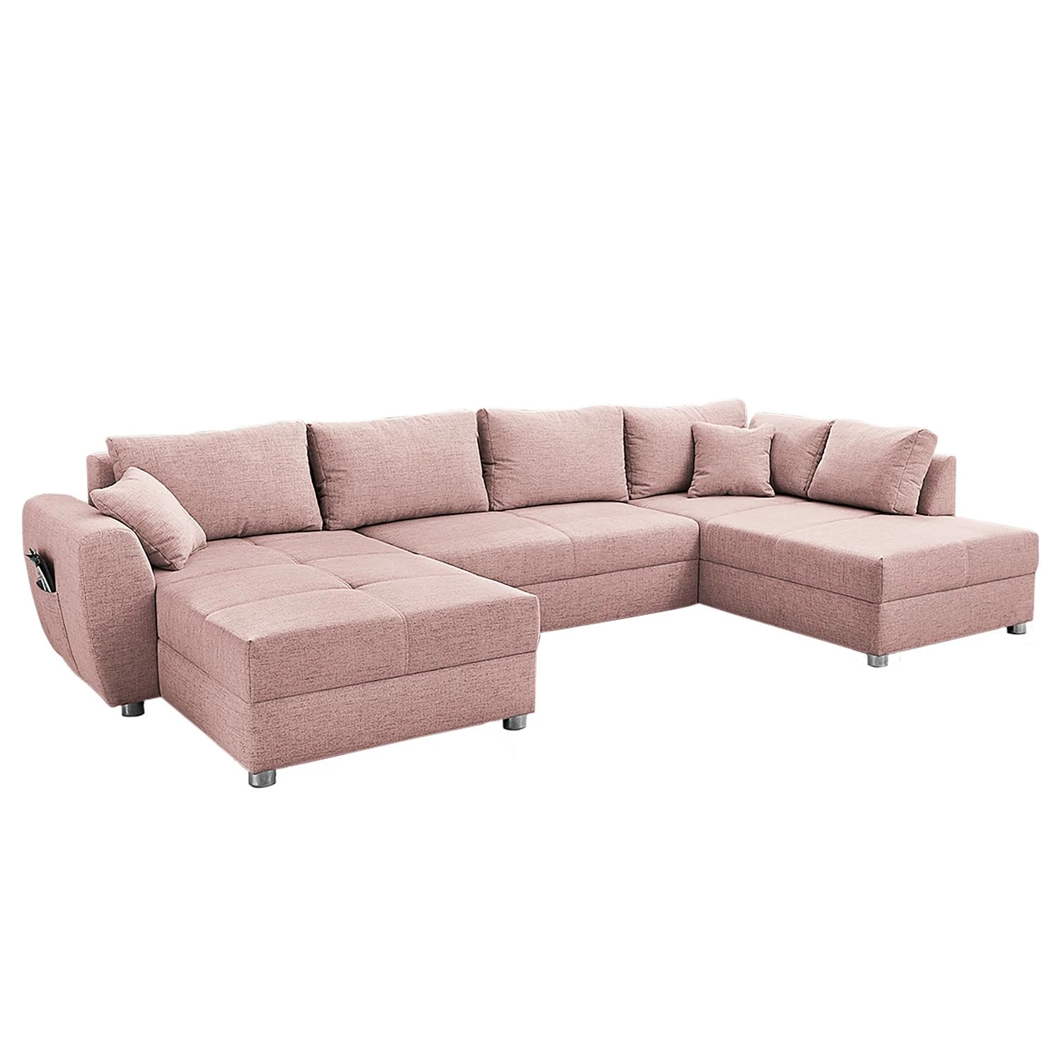 Fredriks Canapé panoramique Delicias - Tissu structuré - Rose 1 Fredriks Canapé panoramique Delicias - Tissu structuré - Rose