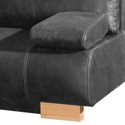 Naturoo Canapé convertible Hanno II - Aspect cuir vieilli - Gris foncé -Canapés Soldes Magasin 1000129057 180817 11583527 GALLERYIMAGES P000000001000129057