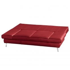Loftscape Canapé convertible Salen II - Cuir véritable - Rouge - Chrome brillant -Canapés Soldes Magasin 1000129062 180817 11584372 GALLERYIMAGES P000000001000129062