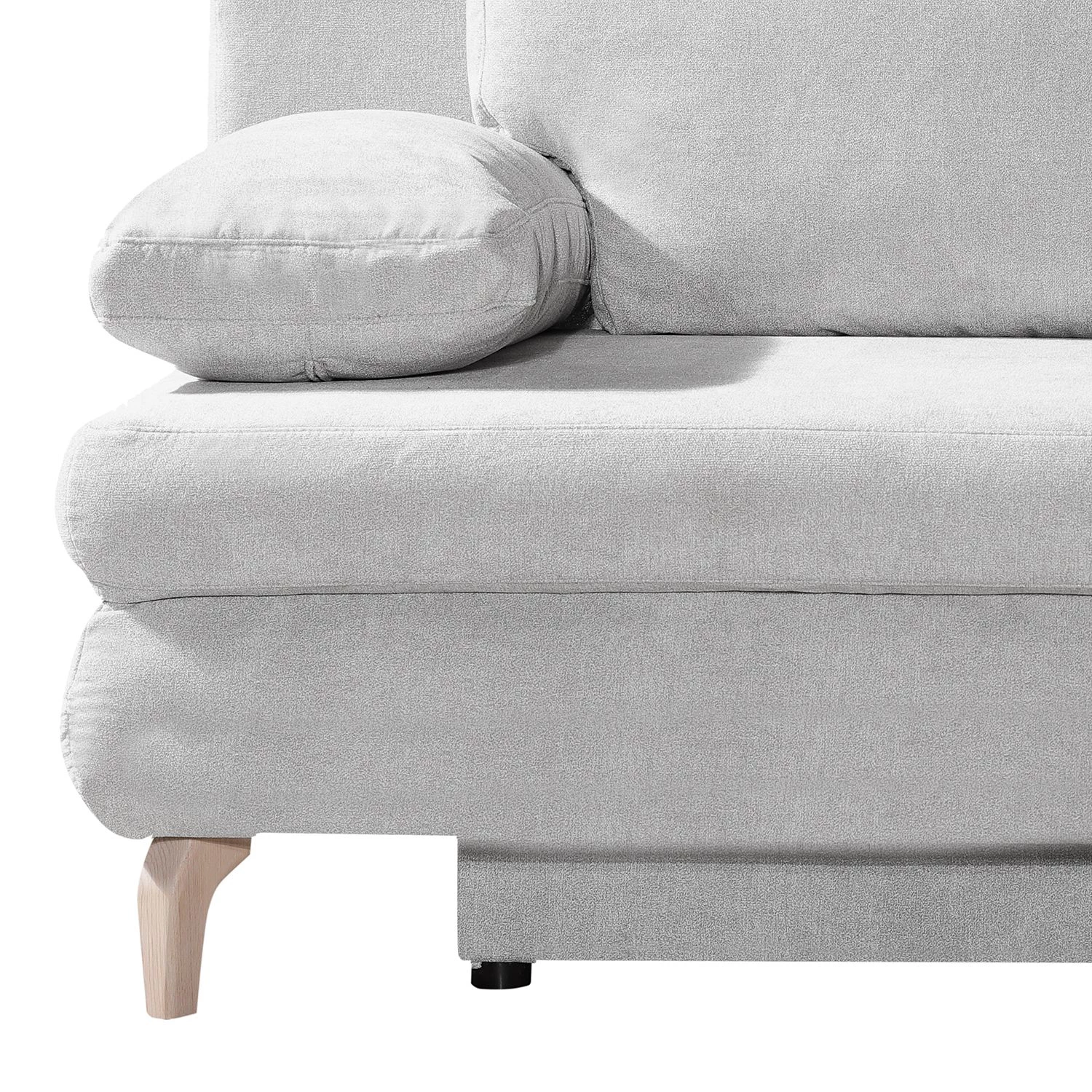 Mørteens Canapé convertible Seiling - Tissu structuré - Gris clair 7 Mørteens Canapé convertible Seiling - Tissu structuré - Gris clair – Image 7