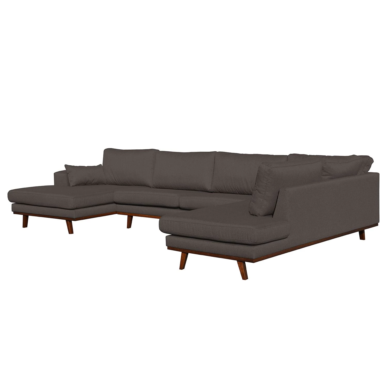 Mørteens Canapé panoramique Billund - Tissu structuré - Gris foncé - Méridienne courte à gauche / longue à droite (vue de face) 6 Mørteens Canapé panoramique Billund - Tissu structuré - Gris foncé - Méridienne courte à gauche / longue à droite (vue de face) – Image 6