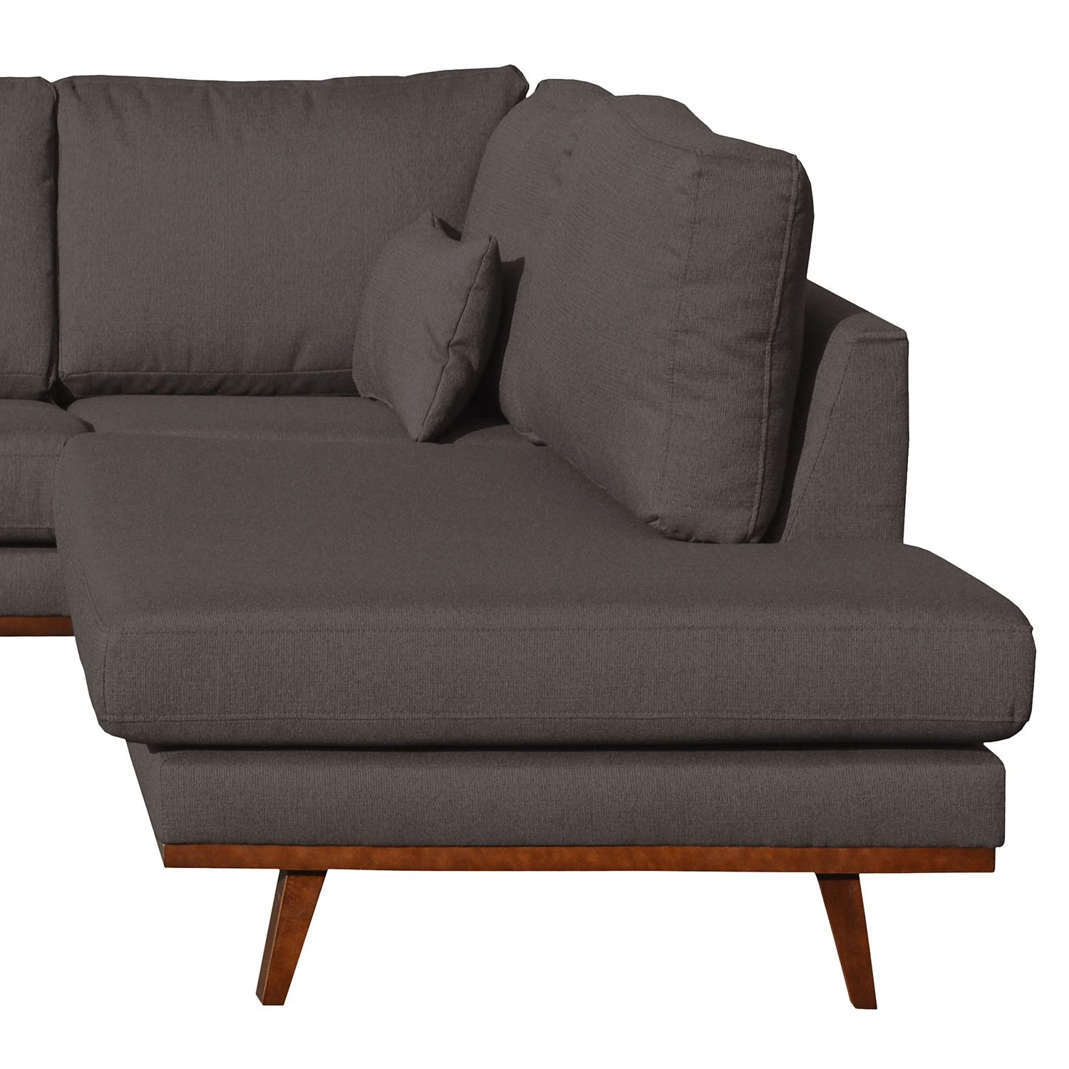 Mørteens Canapé panoramique Billund - Tissu structuré - Gris foncé - Méridienne courte à gauche / longue à droite (vue de face) 8 Mørteens Canapé panoramique Billund - Tissu structuré - Gris foncé - Méridienne courte à gauche / longue à droite (vue de face) – Image 8