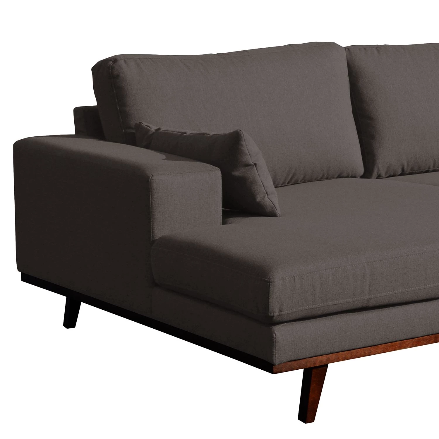 Mørteens Canapé panoramique Billund - Tissu structuré - Gris foncé - Méridienne courte à gauche / longue à droite (vue de face) 9 Mørteens Canapé panoramique Billund - Tissu structuré - Gris foncé - Méridienne courte à gauche / longue à droite (vue de face) – Image 9