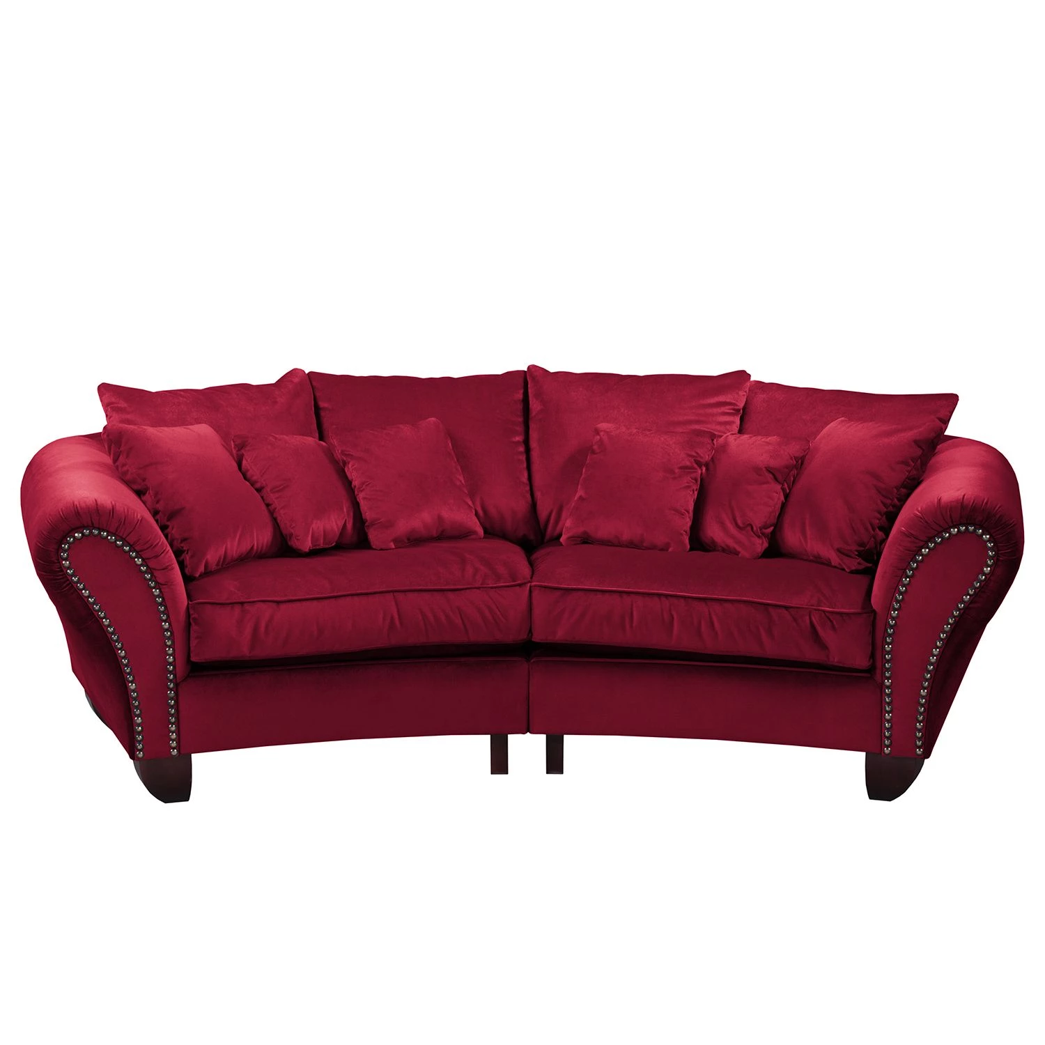 Jack & Alice Grand canapé Sells - Velours - Rouge 2 Jack & Alice Grand canapé Sells - Velours - Rouge – Image 2