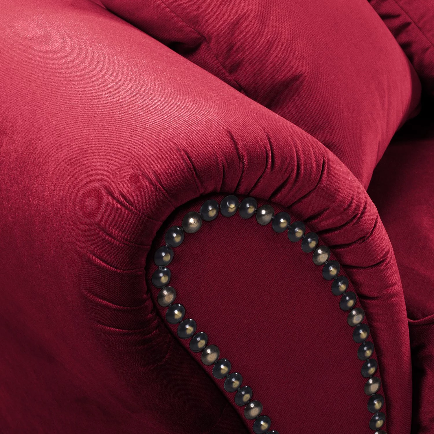 Jack & Alice Grand canapé Sells - Velours - Rouge 6 Jack & Alice Grand canapé Sells - Velours - Rouge – Image 6