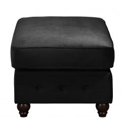 Jack & Alice Grand canapé Solita - Velours - Noir - Avec repose-pieds -Canapés Soldes Magasin 1000135699 181018 163052693 GALLERYIMAGES P000000001000135699