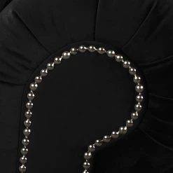 Jack & Alice Grand canapé Solita - Velours - Noir - Avec repose-pieds -Canapés Soldes Magasin 1000135699 181018 163052695 GALLERYIMAGES P000000001000135699