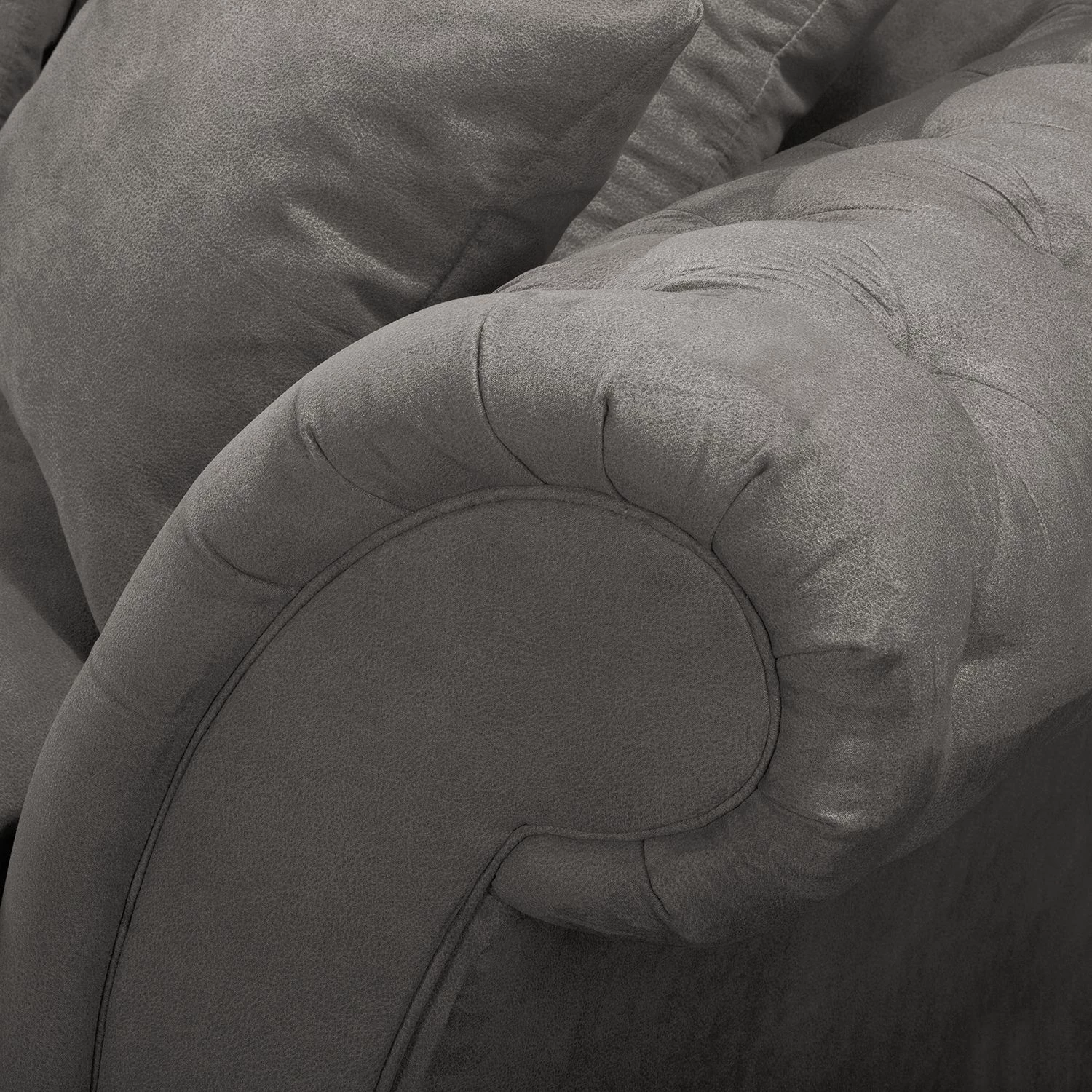 Maison Belfort Canapé d'angle Pacoa - Aspect cuir vieilli - Gris foncé 4 Maison Belfort Canapé d'angle Pacoa - Aspect cuir vieilli - Gris foncé – Image 4