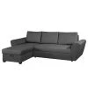 Loftscape Canapé d'angle Rufus - Tissu - Anthracite - Méridienne courte à gauche (vue de face)