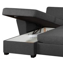 Loftscape Canapé d'angle Rufus - Tissu - Anthracite - Méridienne courte à gauche (vue de face) -Canapés Soldes Magasin 1000136003 181106 17394573 GALLERYIMAGES P000000001000136003