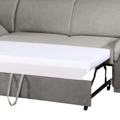 Loftscape Canapé d'angle Roseburg - Microfibre - Platine - Méridienne courte à gauche (vue de face) -Canapés Soldes Magasin 1000136006 181024 123009201 GALLERYIMAGES P000000001000136006