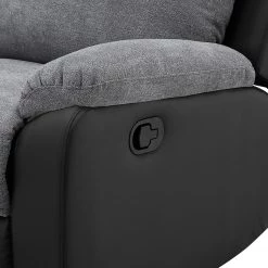 Modoform Canapé relax Warmun (2 places) - Imitation cuir / Microfibre - Noir / Gris -Canapés Soldes Magasin 1000139816 191205 15485900012 DETAILS P000000001000139816