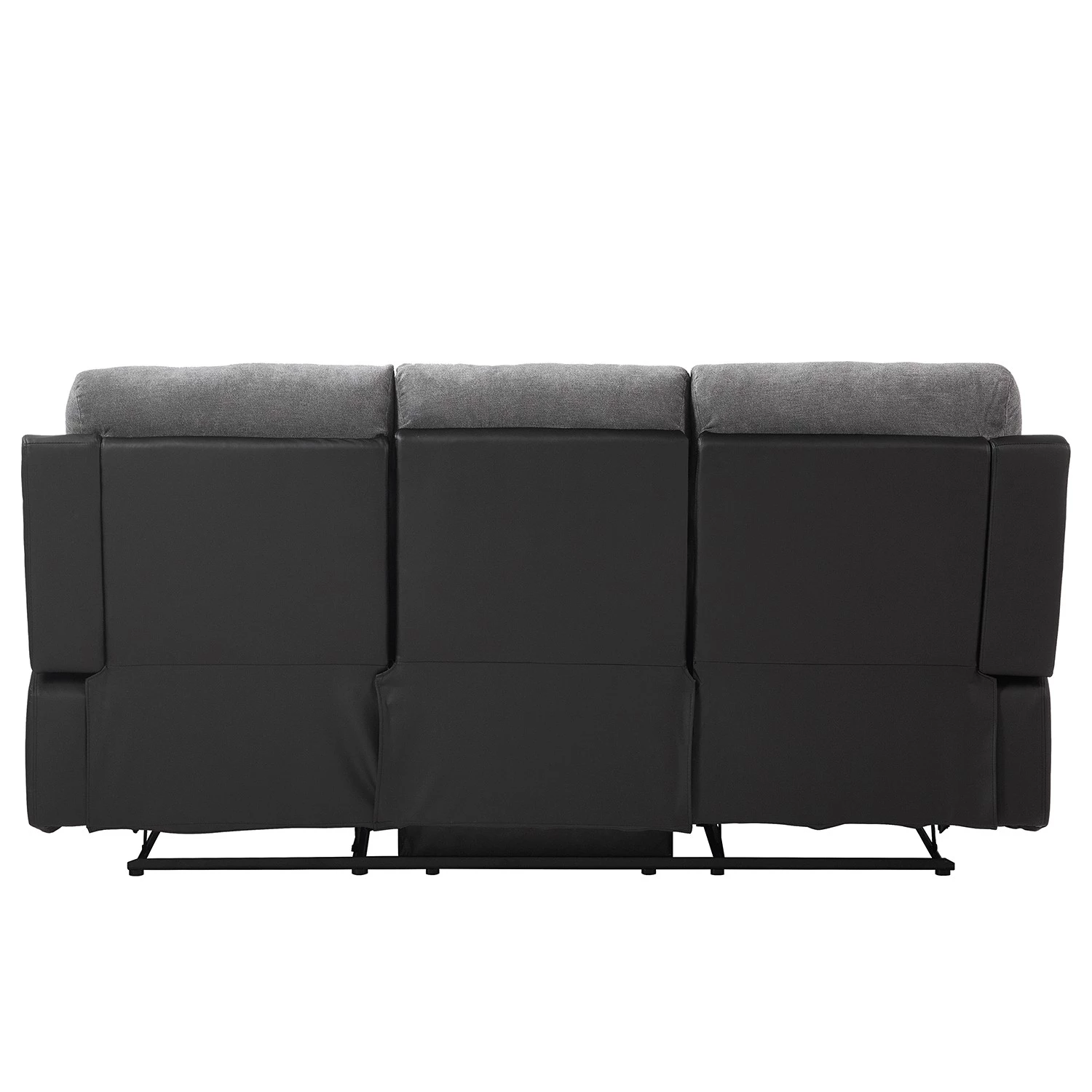 Loftscape Canapé relax Warmun (3 places) - Imitation cuir / Microfibre - Noir / Gris 8 Loftscape Canapé relax Warmun (3 places) - Imitation cuir / Microfibre - Noir / Gris – Image 8
