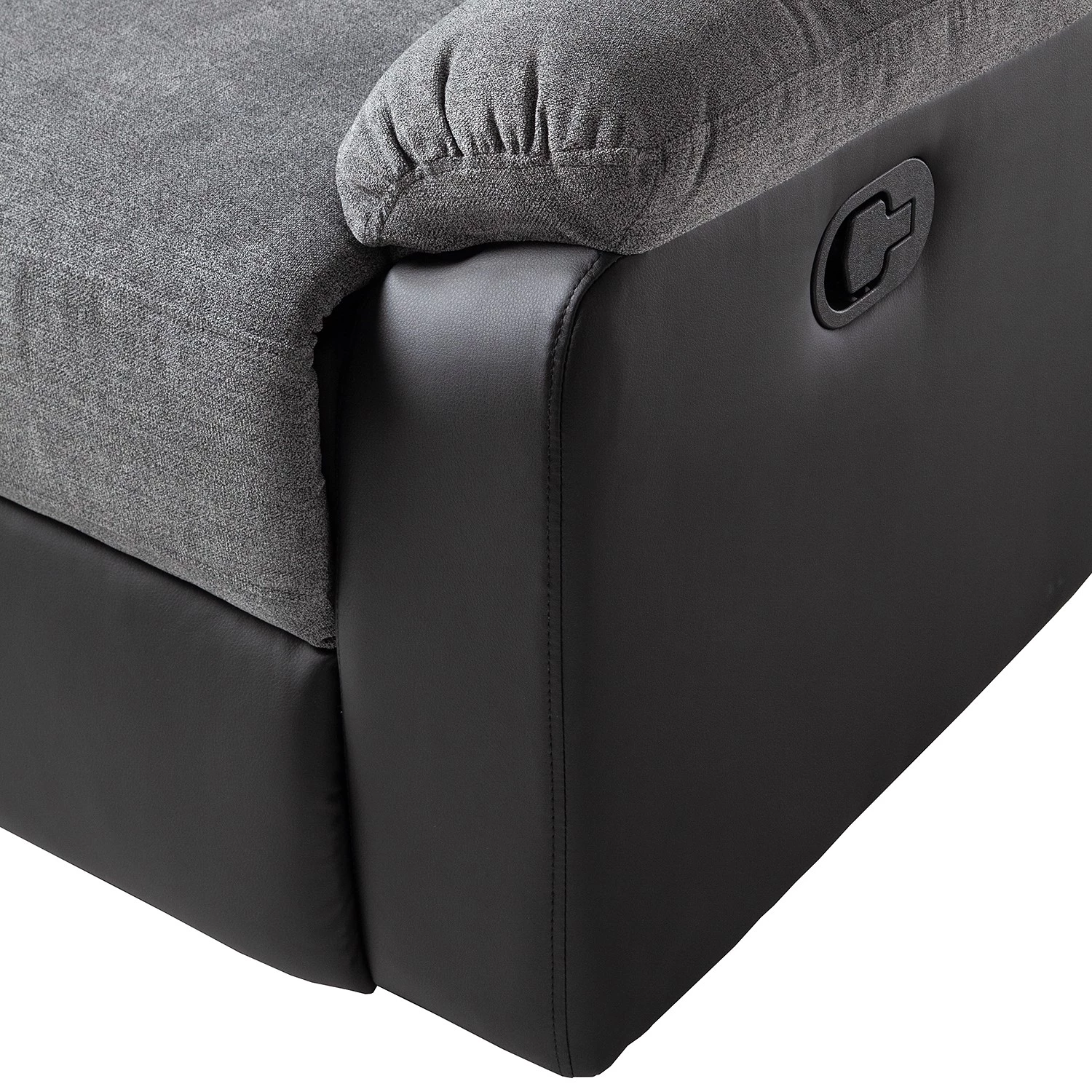 Loftscape Canapé relax Warmun (3 places) - Imitation cuir / Microfibre - Noir / Gris 15 Loftscape Canapé relax Warmun (3 places) - Imitation cuir / Microfibre - Noir / Gris – Image 15