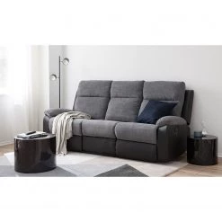 Loftscape Canapé relax Warmun (3 places) - Imitation cuir / Microfibre - Noir / Gris 23 Loftscape Canapé relax Warmun (3 places) - Imitation cuir / Microfibre - Noir / Gris -Canapés Soldes Magasin 1000139824 201111 10410200001 MOOD DETAILS P000000001000139824 mood
