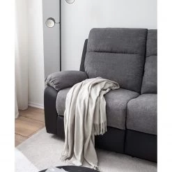 Loftscape Canapé relax Warmun (3 places) - Imitation cuir / Microfibre - Noir / Gris 31 Loftscape Canapé relax Warmun (3 places) - Imitation cuir / Microfibre - Noir / Gris -Canapés Soldes Magasin 1000139824 201111 10410200002 DETAILS P000000001000139824
