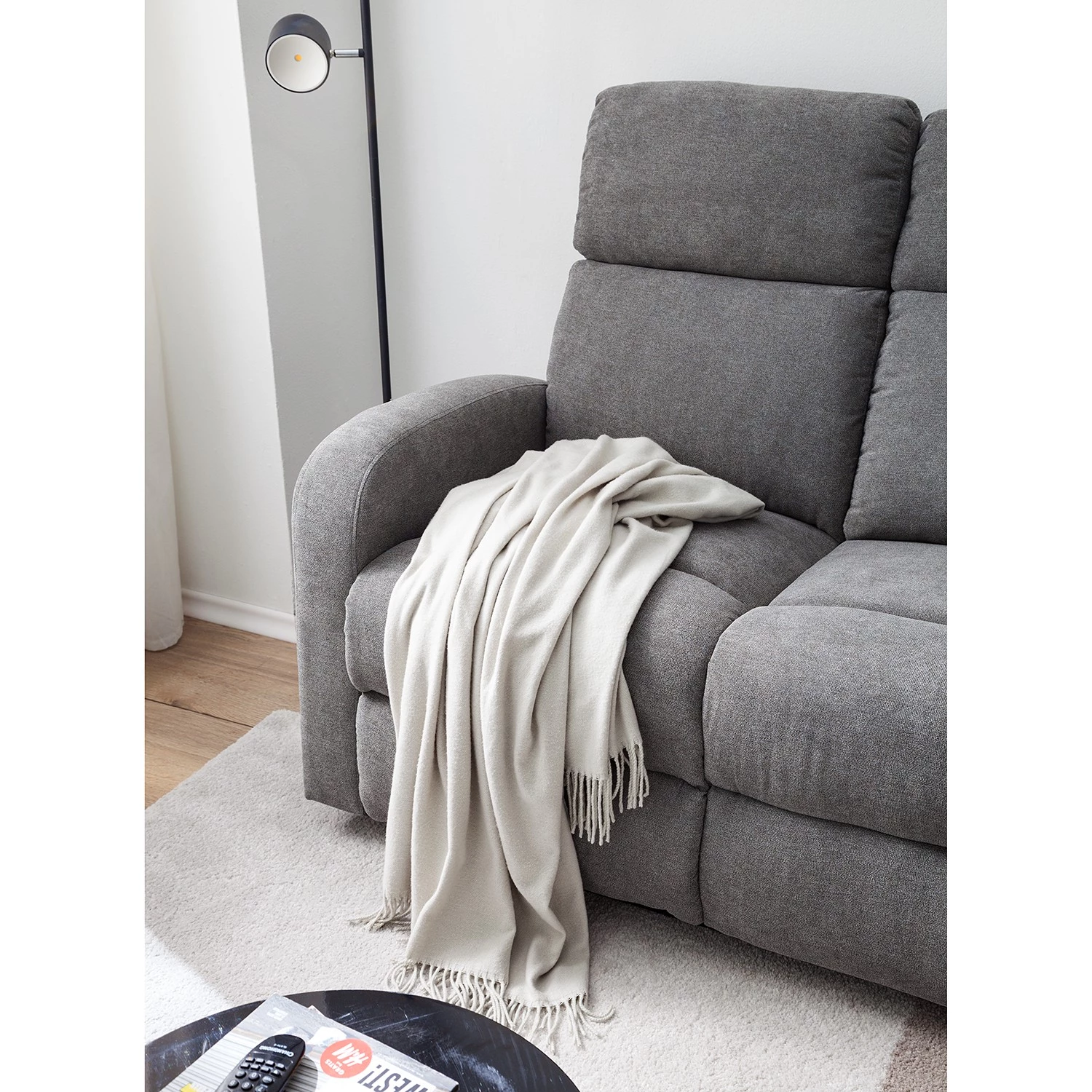 Loftscape Canapé relax Grandhan (3 places) - Microfibre - Gris 12 Loftscape Canapé relax Grandhan (3 places) - Microfibre - Gris – Image 12