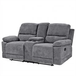 Loftscape Canapé relax Lixia (2 places) - Microfibre - Gris