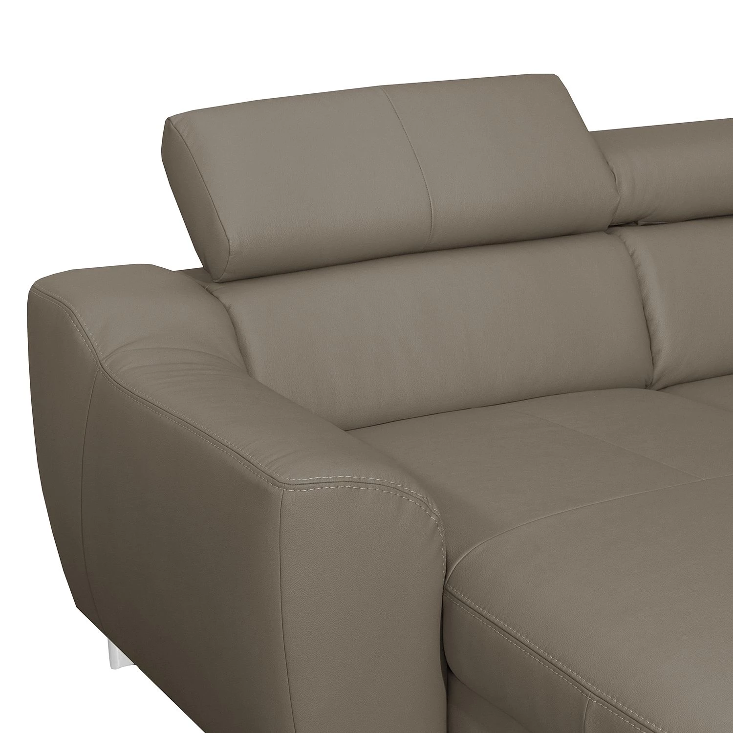 Loftscape Canapé panoramique Burnside I - Cuir véritable / Imitation cuir - Taupe - Méridienne courte à gauche / longue à droite (vue de face) - Avec fonction couchage 6 Loftscape Canapé panoramique Burnside I - Cuir véritable / Imitation cuir - Taupe - Méridienne courte à gauche / longue à droite (vue de face) - Avec fonction couchage – Image 6