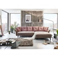 Velvet Studio Canapé d’angle Moreville II - Microfibre - Méridienne courte à droite (vue de face) - Sans repose-pieds -Canapés Soldes Magasin 1000142344 181213 18254800086 MOOD GALLERYIMAGES P000000001000142344 mood