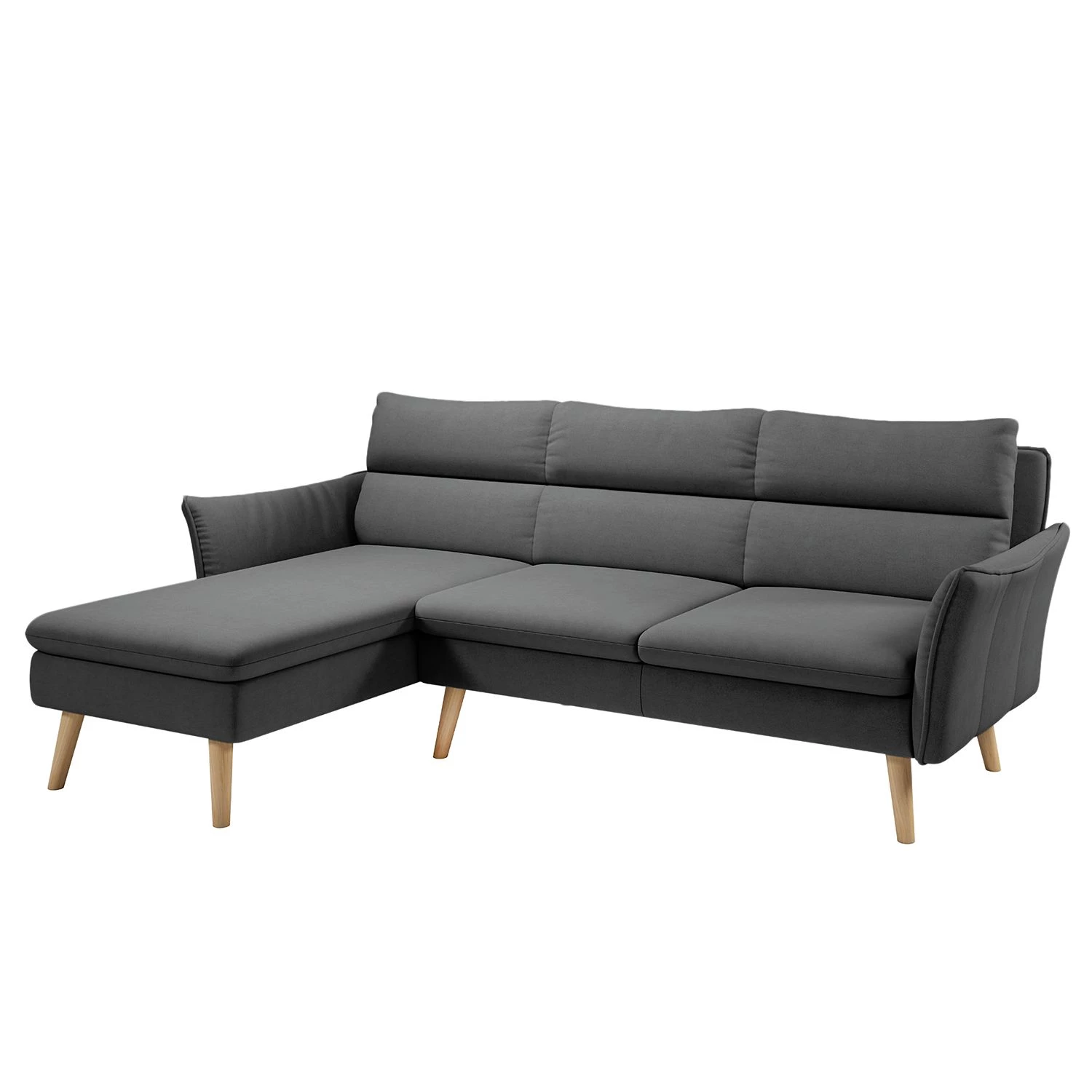 Norrwood Canapé d’angle Alpine I - Tissu - Gris foncé - Méridienne courte à gauche (vue de face) 1 Norrwood Canapé d’angle Alpine I - Tissu - Gris foncé - Méridienne courte à gauche (vue de face)