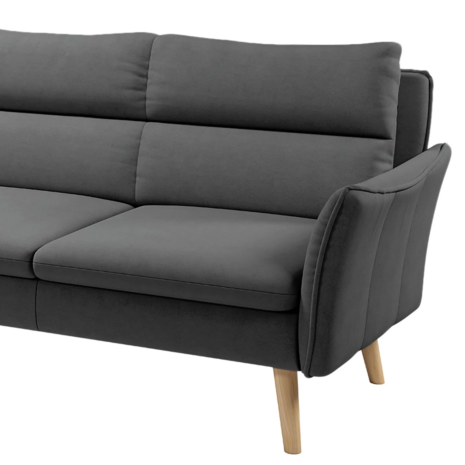 Norrwood Canapé d’angle Alpine I - Tissu - Gris foncé - Méridienne courte à gauche (vue de face) 4 Norrwood Canapé d’angle Alpine I - Tissu - Gris foncé - Méridienne courte à gauche (vue de face) – Image 4