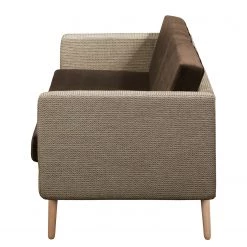 Norrwood Canapé Croom I (3 places) - Microfibre - Tissu Fida / Velours Freda: Sable / Marron foncé -Canapés Soldes Magasin 1000151318 211220 15370101770 DETAILS P000000001000151318