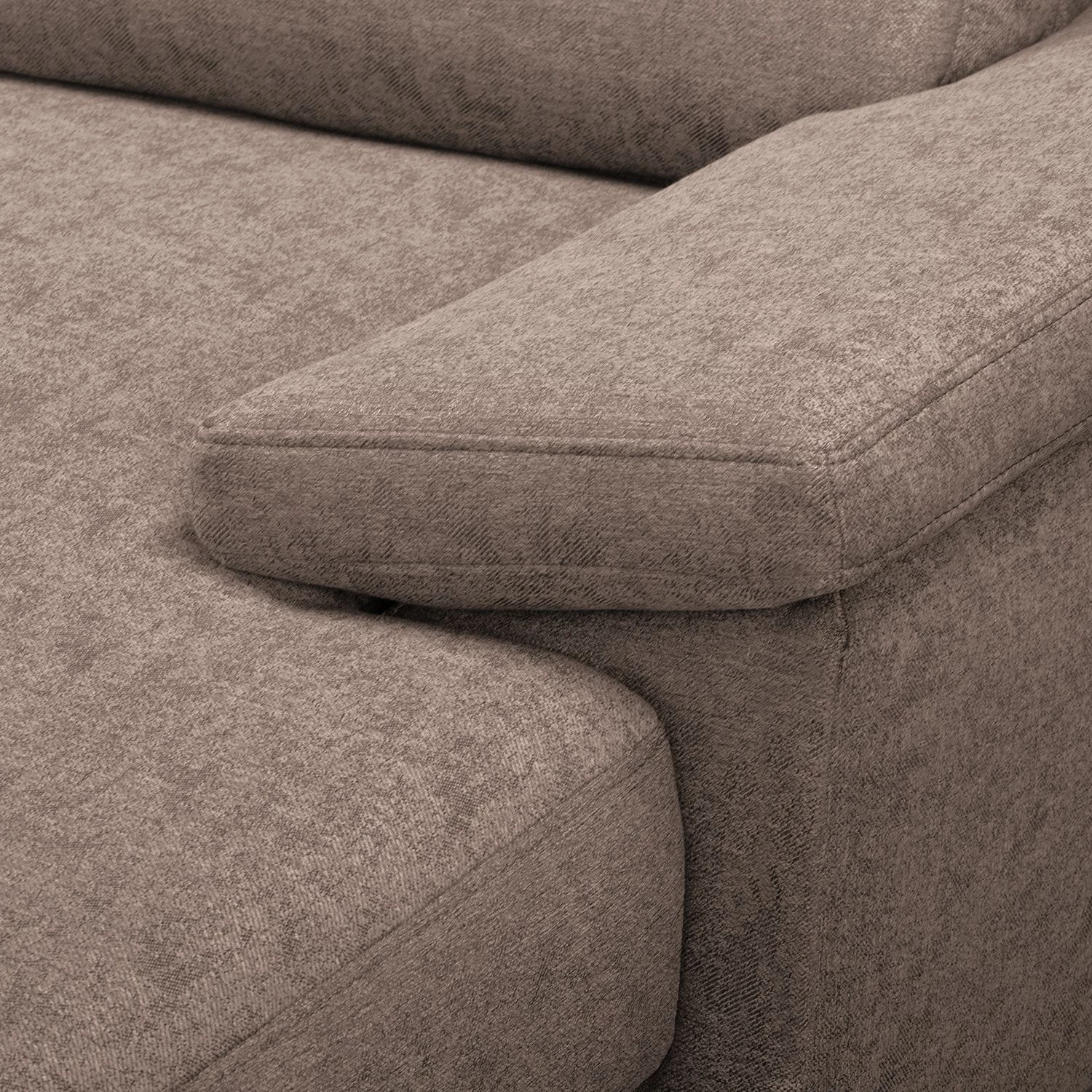 Fredriks Canapé panoramique Gellik - Tissu - Havanne - Méridienne courte à droite / longue à gauche (vue de face) 9 Fredriks Canapé panoramique Gellik - Tissu - Havanne - Méridienne courte à droite / longue à gauche (vue de face) – Image 9