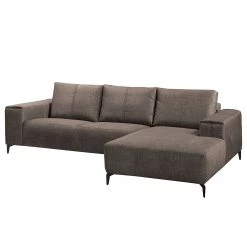 Fredriks Canapé d’angle Mazy - Microfibre - Gris minéral - Méridienne courte à droite (vue de face) -Canapés Soldes Magasin 1000151894 190114 15125201029 GALLERYIMAGES P000000001000151894