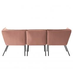 Jack & Alice Canapé Dorado (3 places) - Velours - Rose vieilli -Canapés Soldes Magasin 1000151983 190319 10014500012 GALLERYIMAGES P000000001000151983